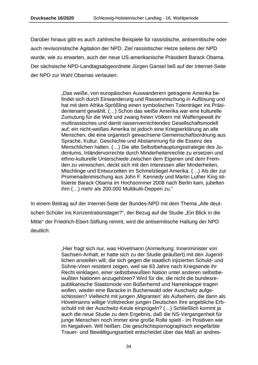 Seite 34 des Verfassungsschutzbericht 2008 Schleswig-Holstein