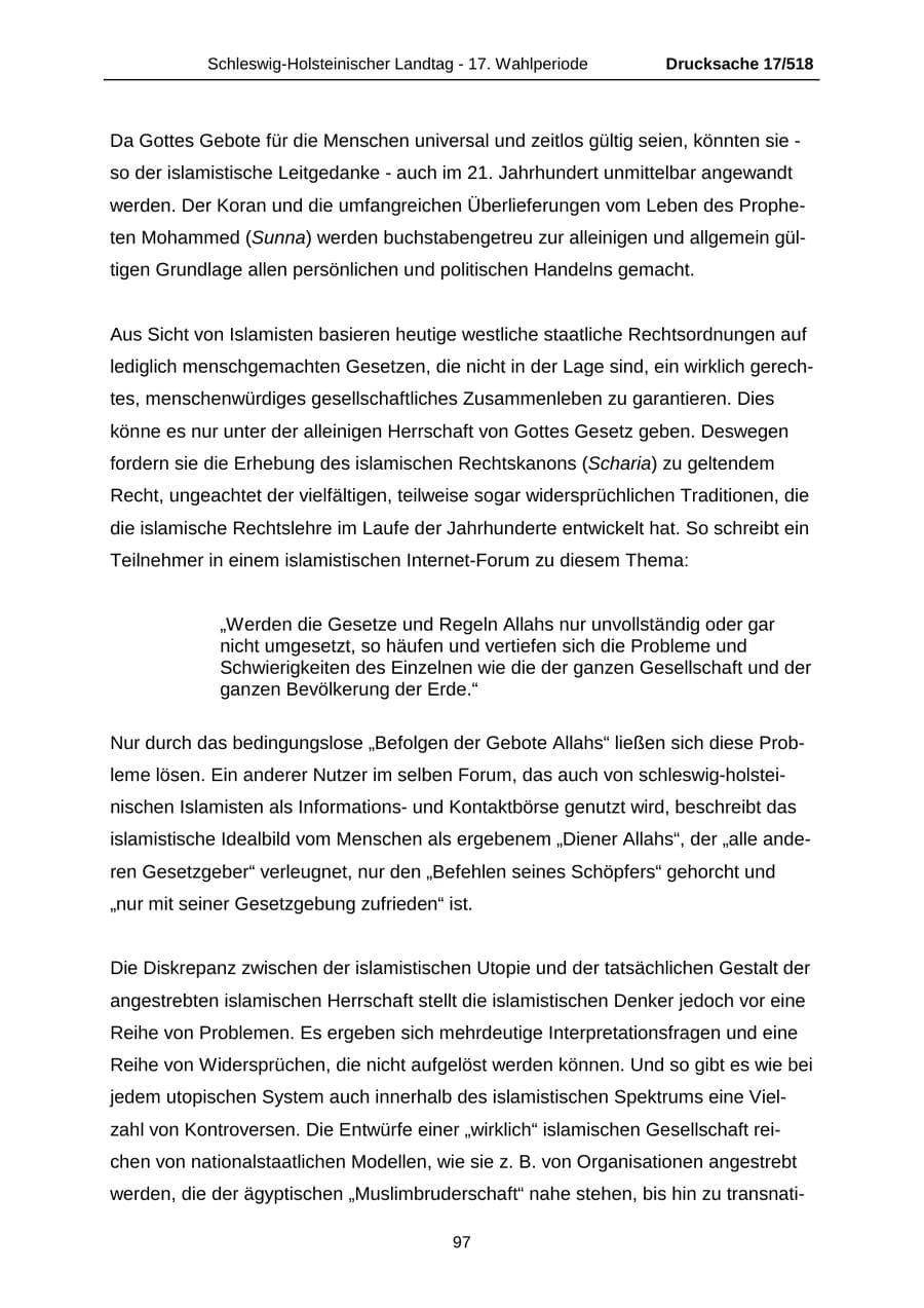 Seite 97 des Verfassungsschutzbericht 2009 Schleswig-Holstein