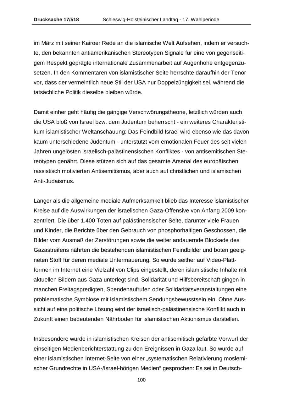 Seite 100 des Verfassungsschutzbericht 2009 Schleswig-Holstein
