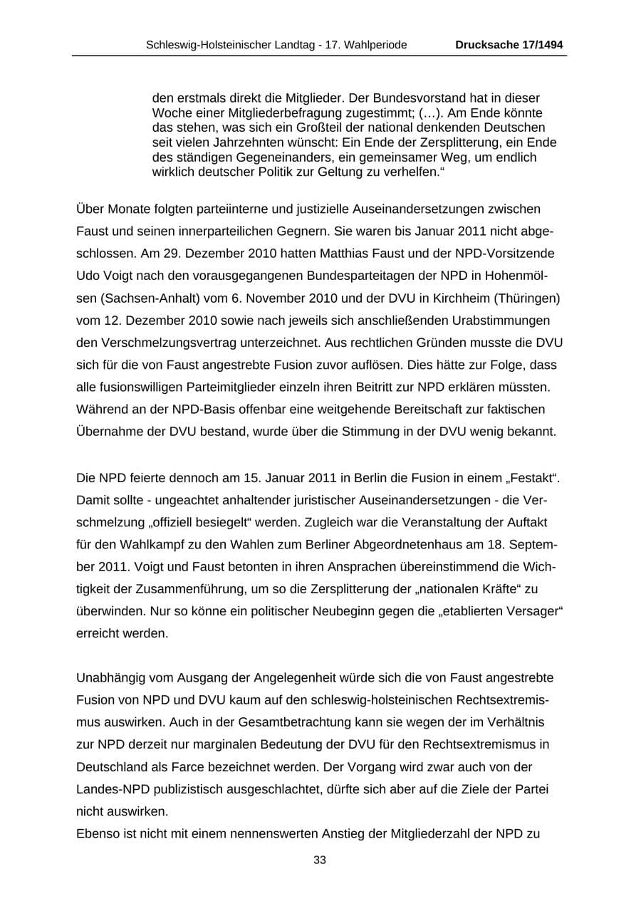 Seite 33 des Verfassungsschutzbericht 2010 Schleswig-Holstein