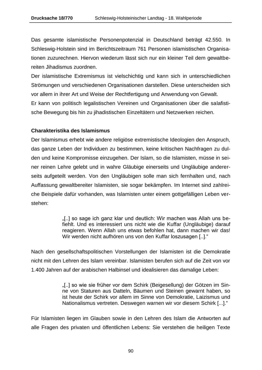 Seite 90 des Verfassungsschutzbericht 2012 Schleswig-Holstein
