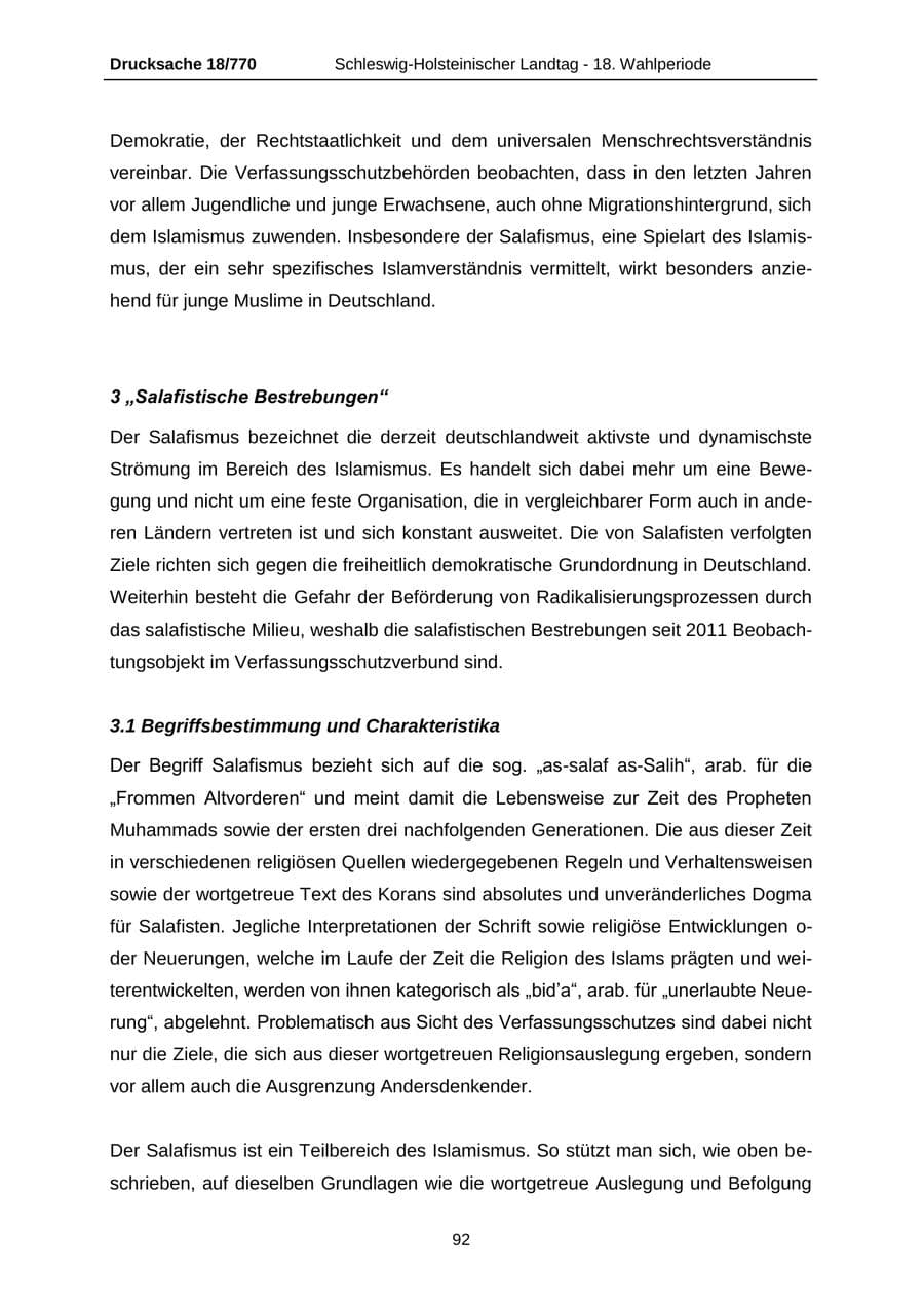 Seite 92 des Verfassungsschutzbericht 2012 Schleswig-Holstein