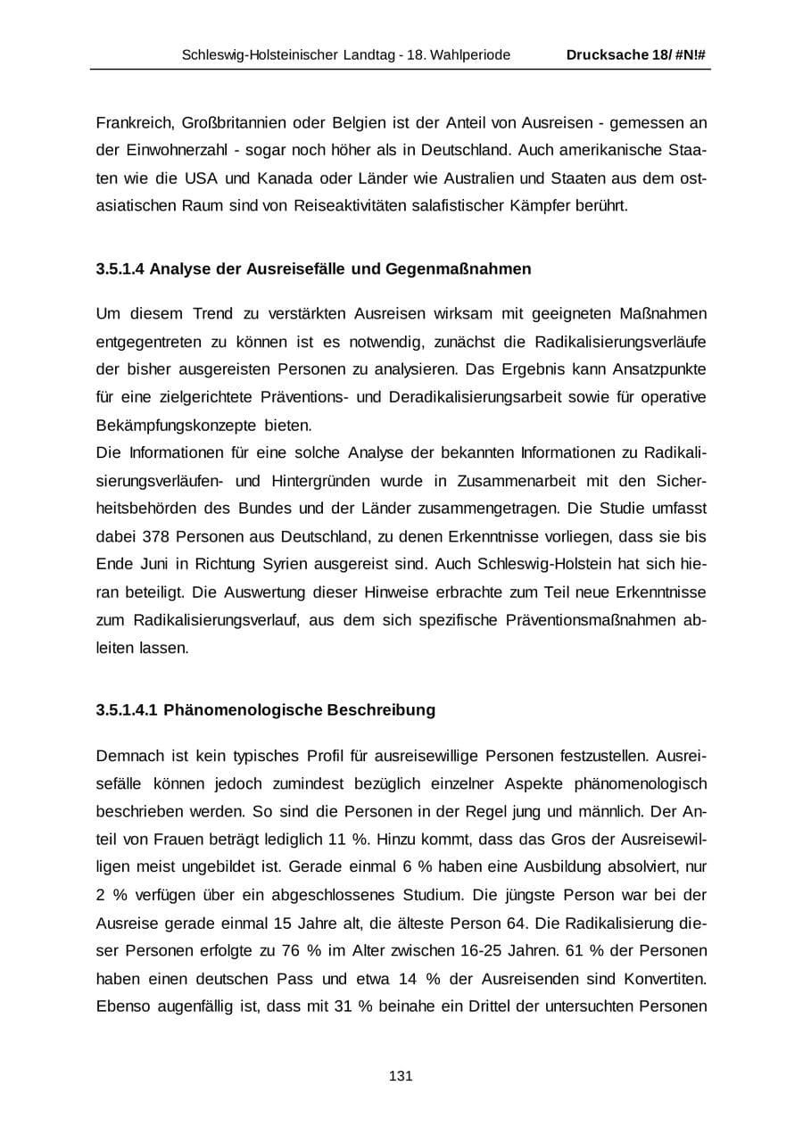Seite 131 des Verfassungsschutzbericht 2014 Schleswig-Holstein