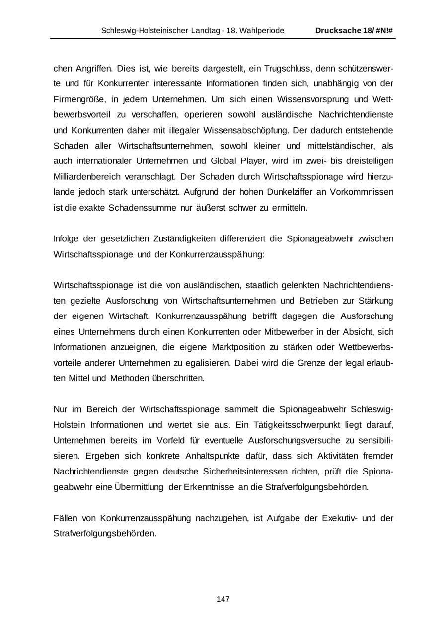 Seite 147 des Verfassungsschutzbericht 2014 Schleswig-Holstein
