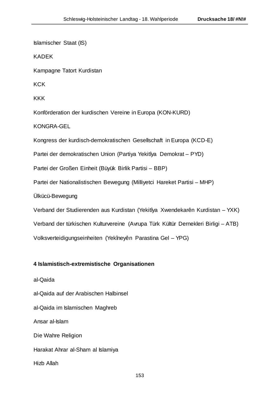 Seite 153 des Verfassungsschutzbericht 2014 Schleswig-Holstein