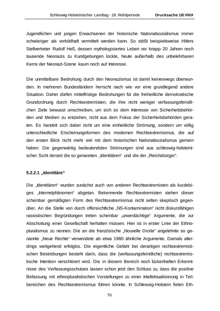 Seite 51 des Verfassungsschutzbericht 2014 Schleswig-Holstein