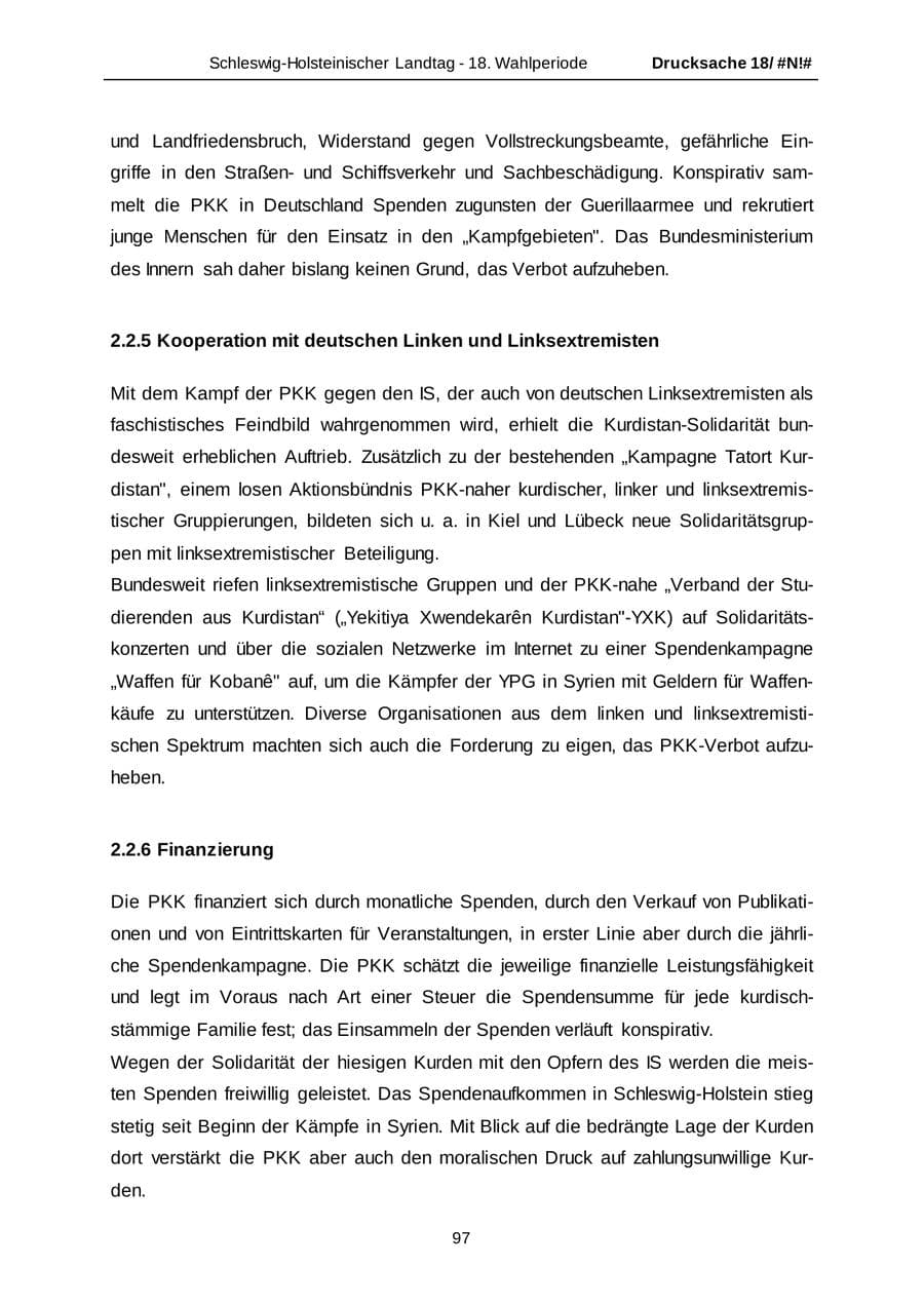Seite 97 des Verfassungsschutzbericht 2014 Schleswig-Holstein