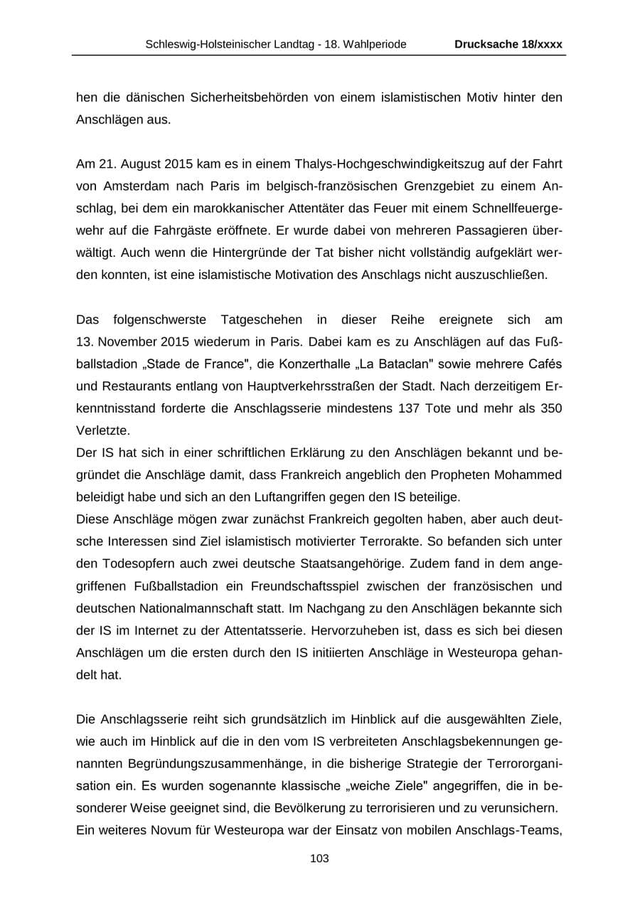 Seite 103 des Verfassungsschutzbericht 2015 Schleswig-Holstein