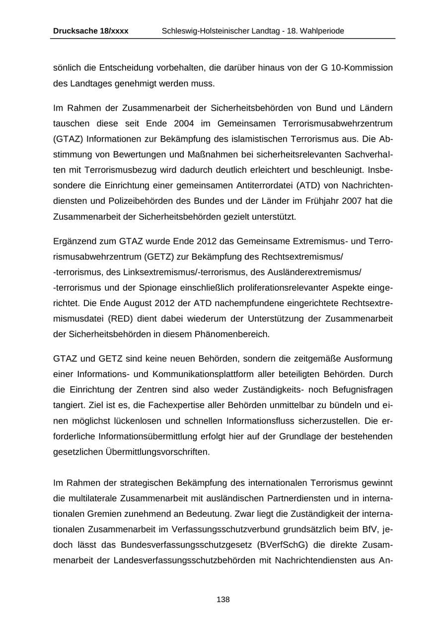 Seite 138 des Verfassungsschutzbericht 2015 Schleswig-Holstein