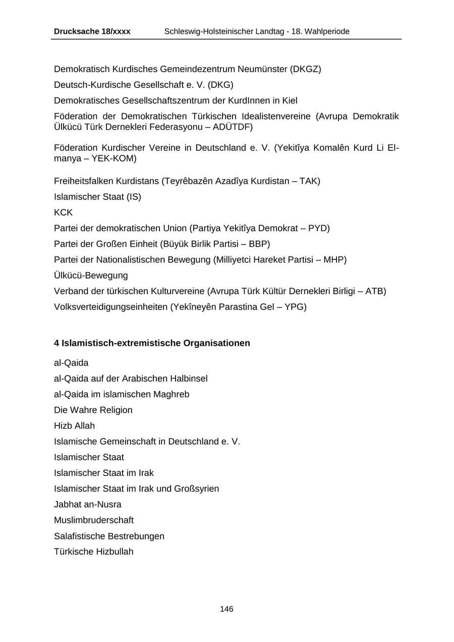 Seite 146 des Verfassungsschutzbericht 2015 Schleswig-Holstein