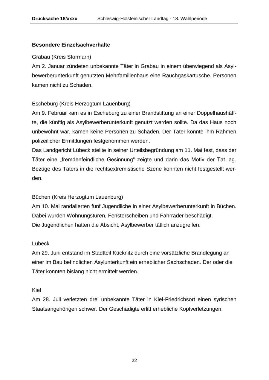 Seite 22 des Verfassungsschutzbericht 2015 Schleswig-Holstein