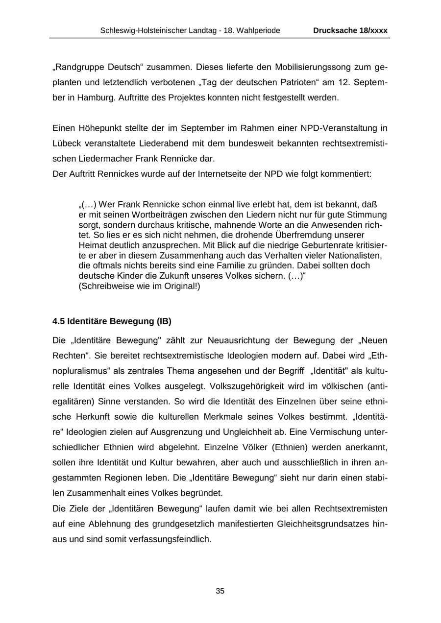 Seite 35 des Verfassungsschutzbericht 2015 Schleswig-Holstein