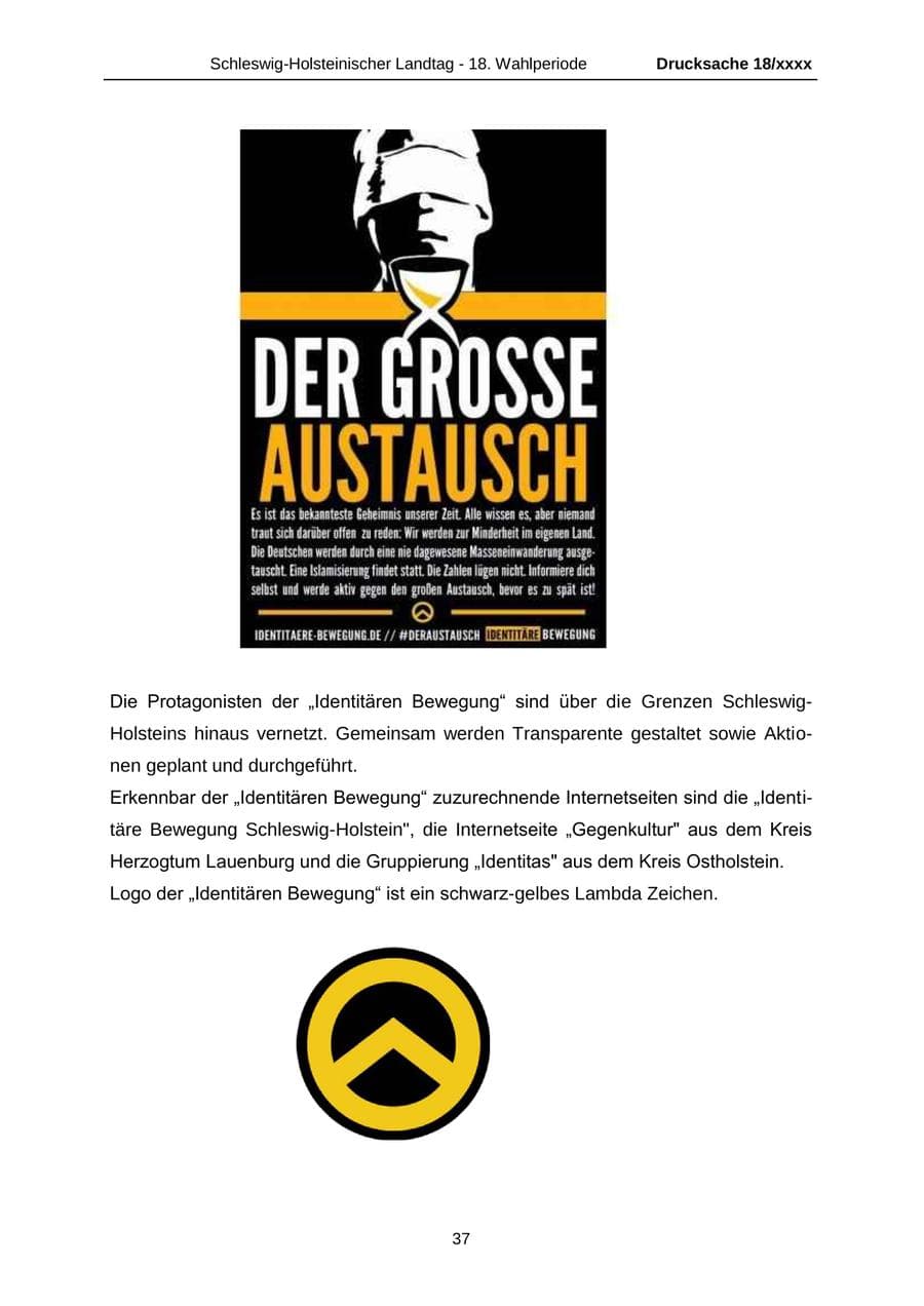 Seite 37 des Verfassungsschutzbericht 2015 Schleswig-Holstein