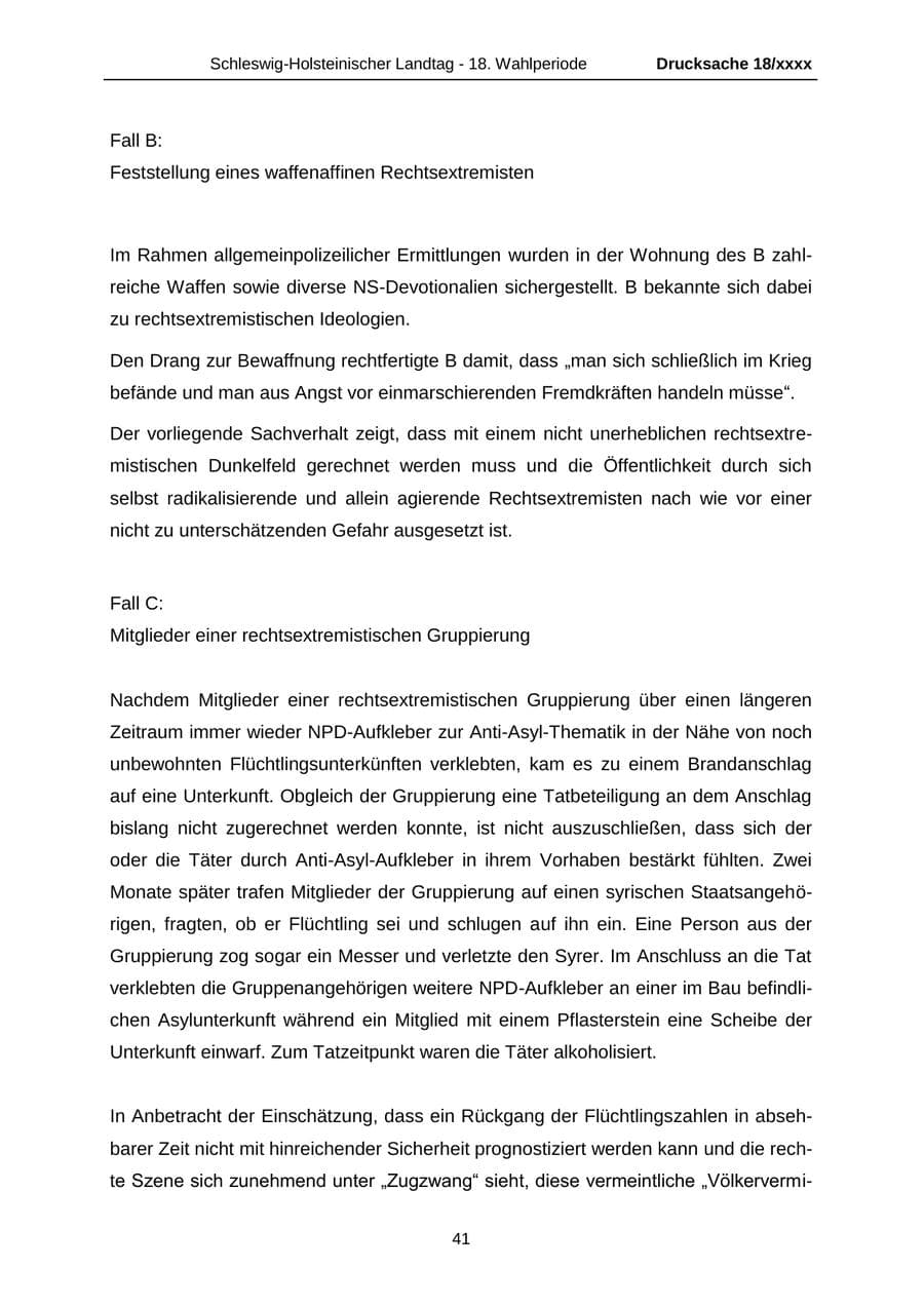 Seite 41 des Verfassungsschutzbericht 2015 Schleswig-Holstein