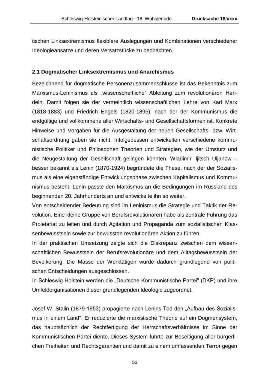 Seite 53 des Verfassungsschutzbericht 2015 Schleswig-Holstein