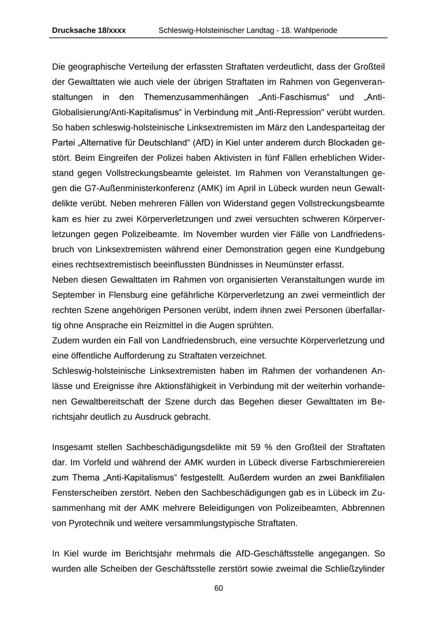 Seite 60 des Verfassungsschutzbericht 2015 Schleswig-Holstein