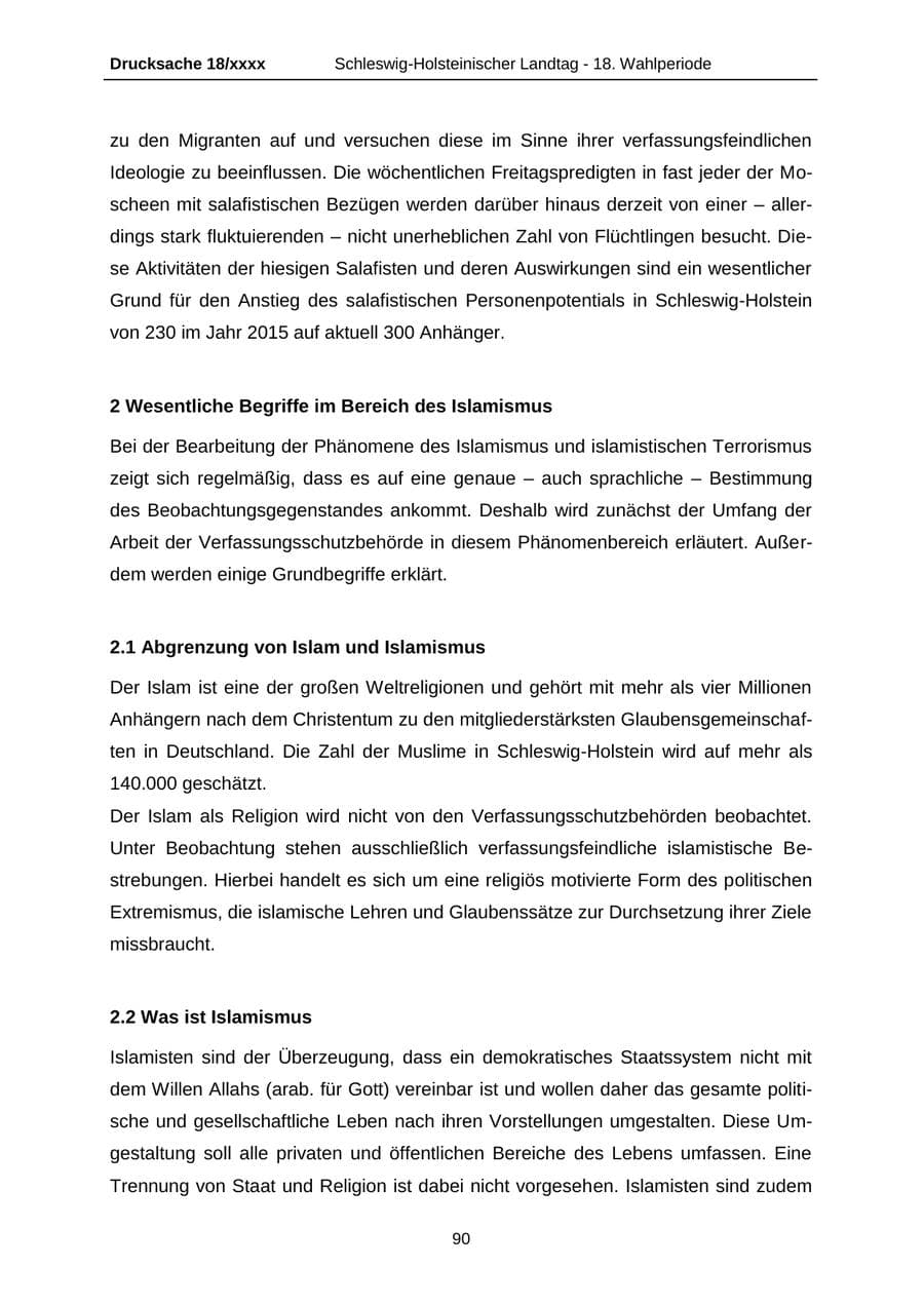 Seite 90 des Verfassungsschutzbericht 2015 Schleswig-Holstein