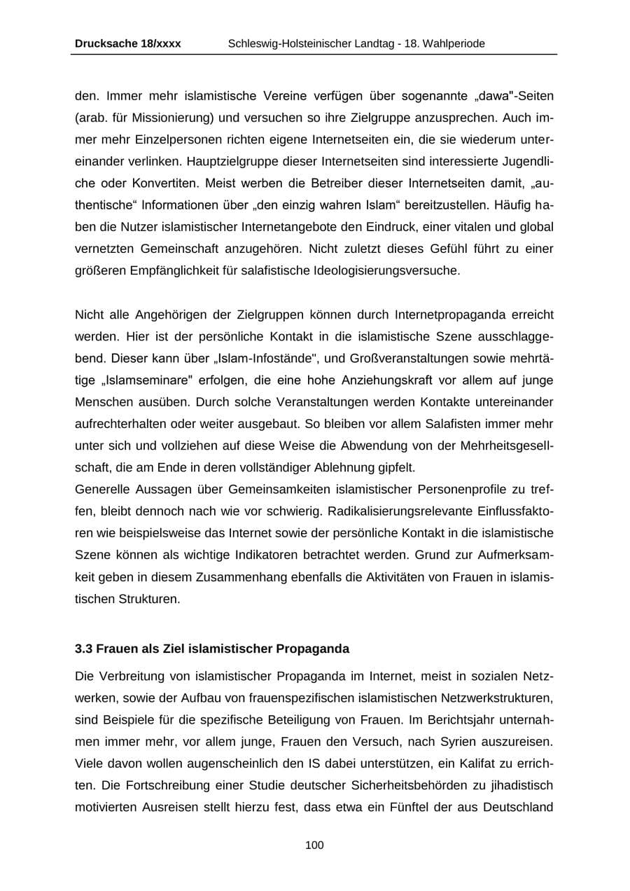 Seite 100 des Verfassungsschutzbericht 2015 Schleswig-Holstein
