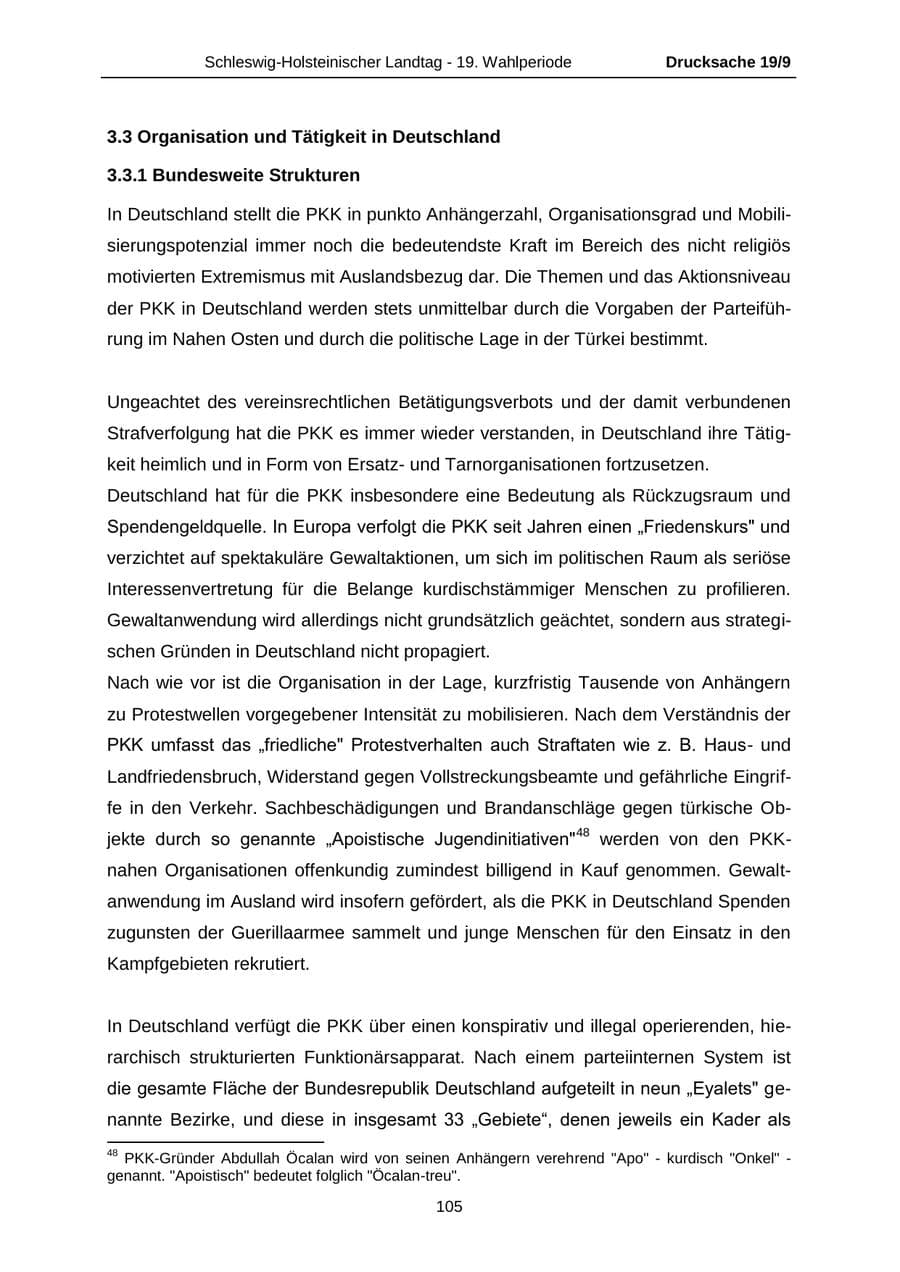 Seite 105 des Verfassungsschutzbericht 2016 Schleswig-Holstein