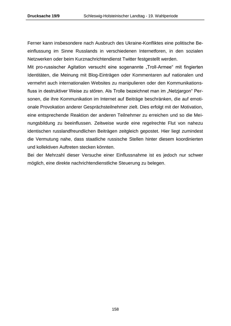 Seite 158 des Verfassungsschutzbericht 2016 Schleswig-Holstein
