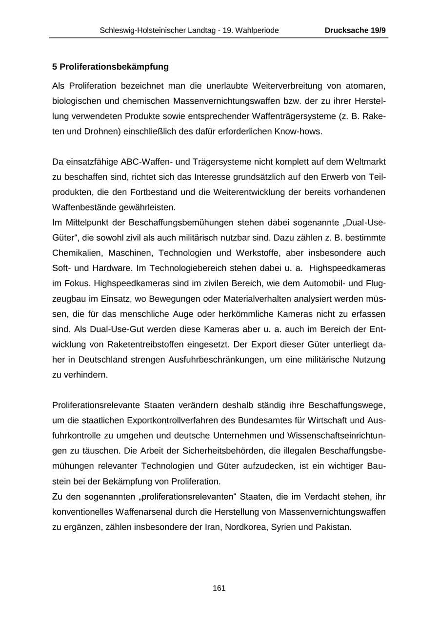 Seite 161 des Verfassungsschutzbericht 2016 Schleswig-Holstein