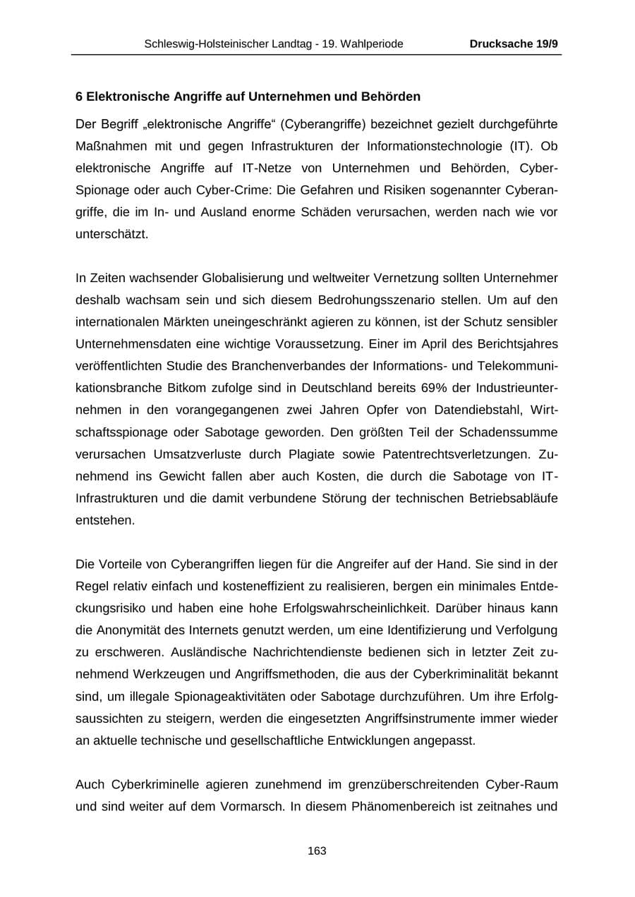 Seite 163 des Verfassungsschutzbericht 2016 Schleswig-Holstein