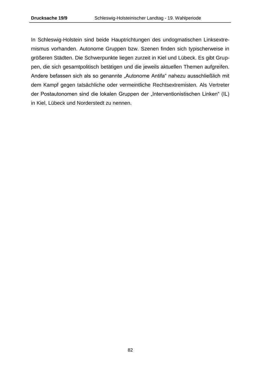 Seite 82 des Verfassungsschutzbericht 2016 Schleswig-Holstein