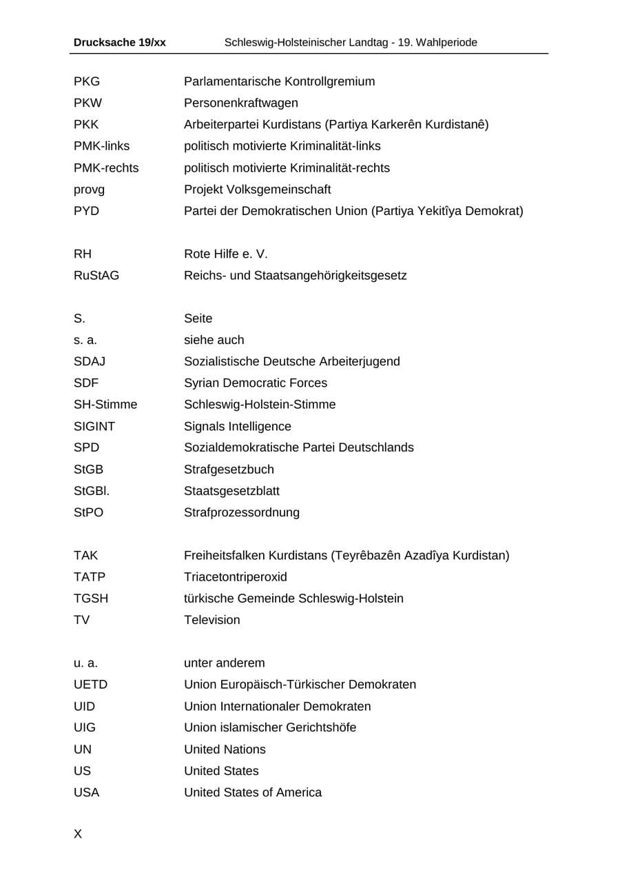 Seite 11 des Verfassungsschutzbericht 2018 Schleswig-Holstein