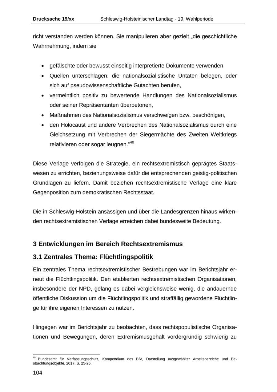 Seite 116 des Verfassungsschutzbericht 2018 Schleswig-Holstein