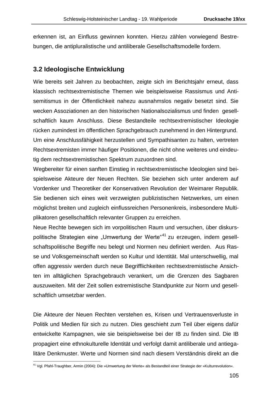 Seite 117 des Verfassungsschutzbericht 2018 Schleswig-Holstein