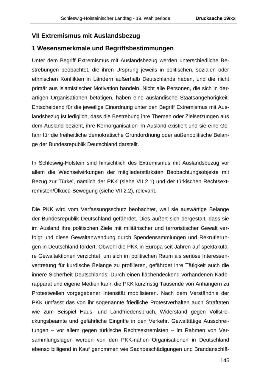 Seite 157 des Verfassungsschutzbericht 2018 Schleswig-Holstein