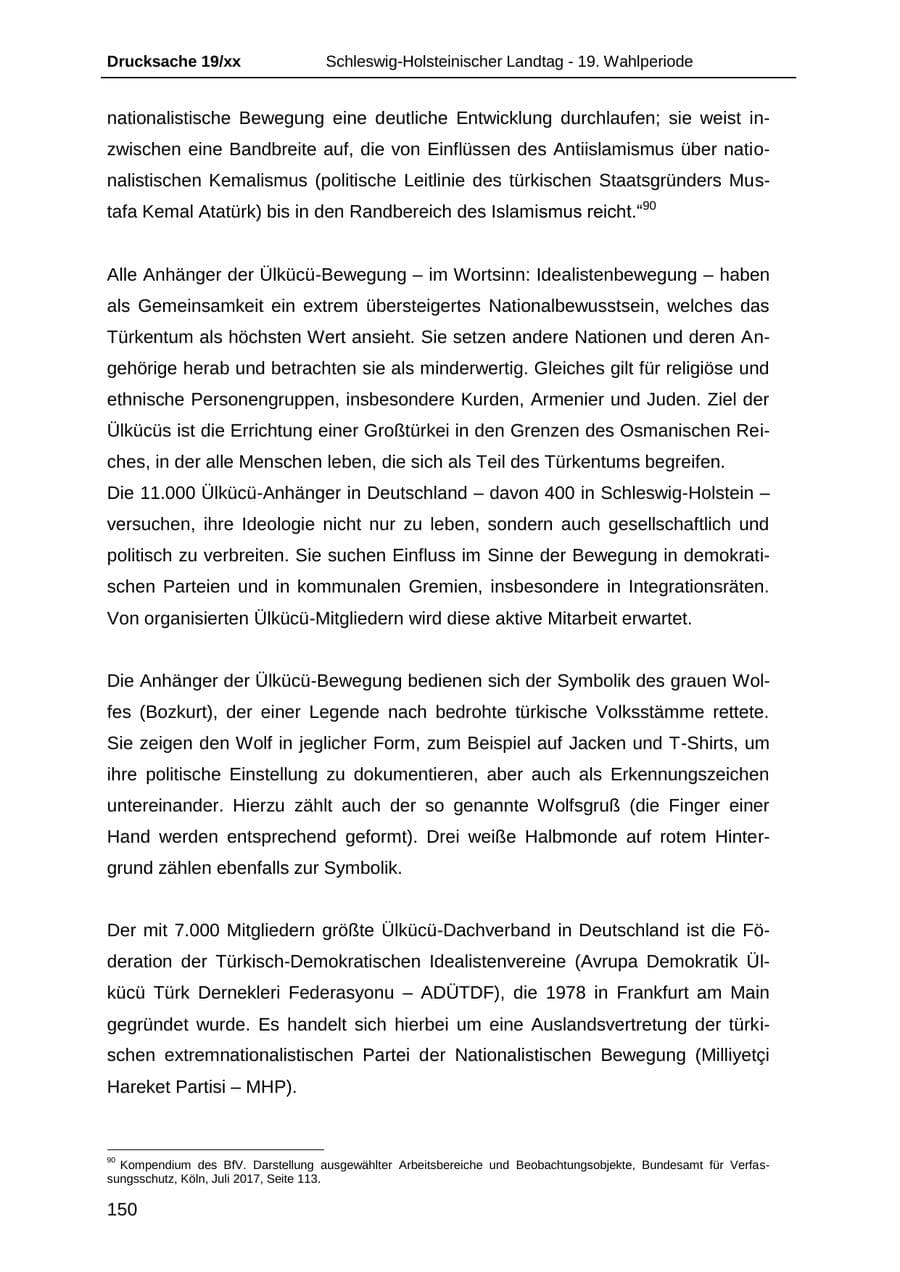 Seite 162 des Verfassungsschutzbericht 2018 Schleswig-Holstein
