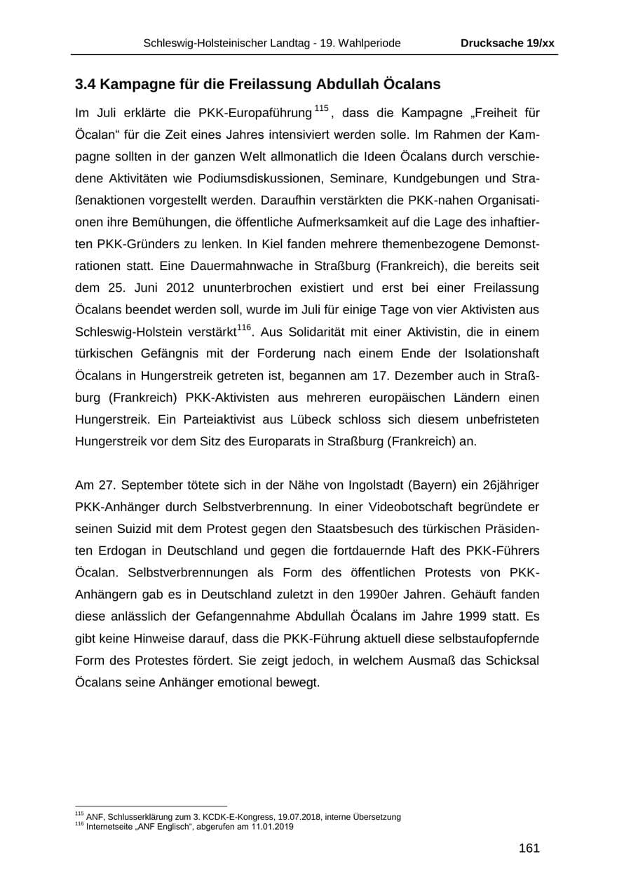 Seite 173 des Verfassungsschutzbericht 2018 Schleswig-Holstein