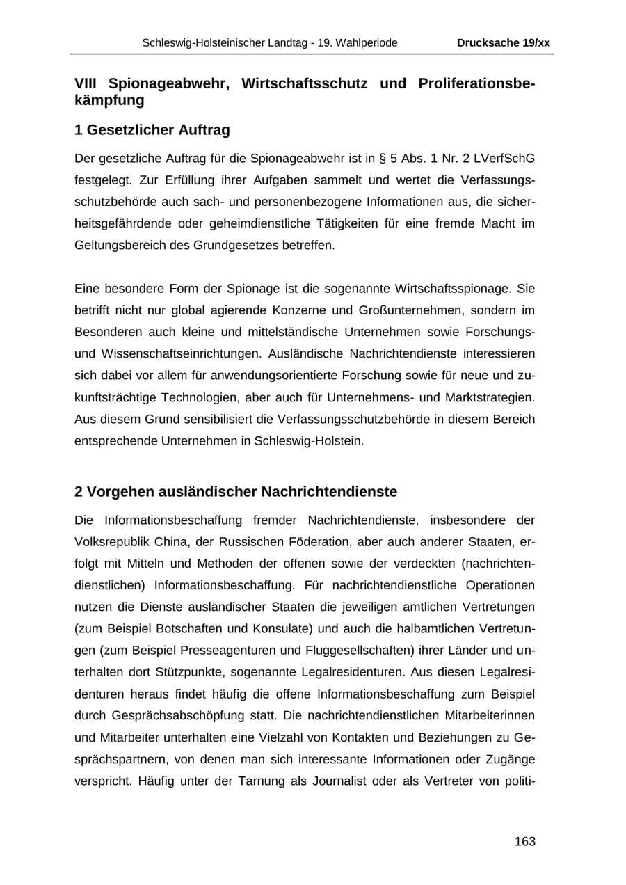 Seite 175 des Verfassungsschutzbericht 2018 Schleswig-Holstein