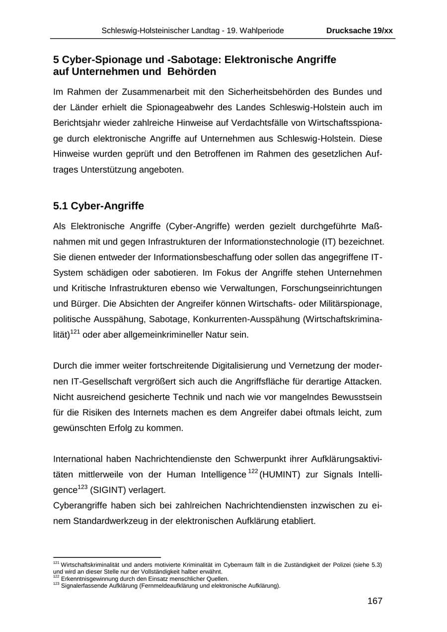 Seite 179 des Verfassungsschutzbericht 2018 Schleswig-Holstein