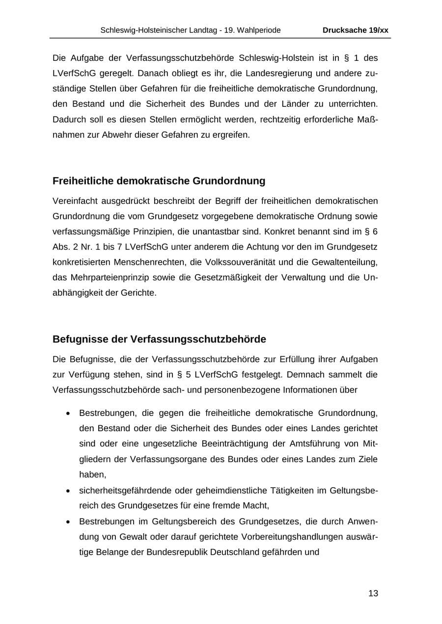 Seite 25 des Verfassungsschutzbericht 2018 Schleswig-Holstein