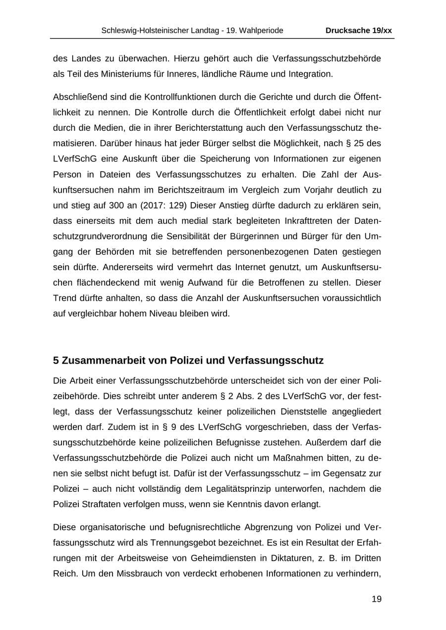 Seite 31 des Verfassungsschutzbericht 2018 Schleswig-Holstein