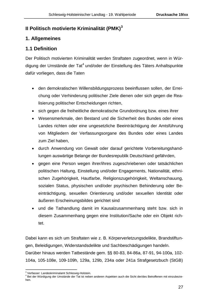 Seite 39 des Verfassungsschutzbericht 2018 Schleswig-Holstein