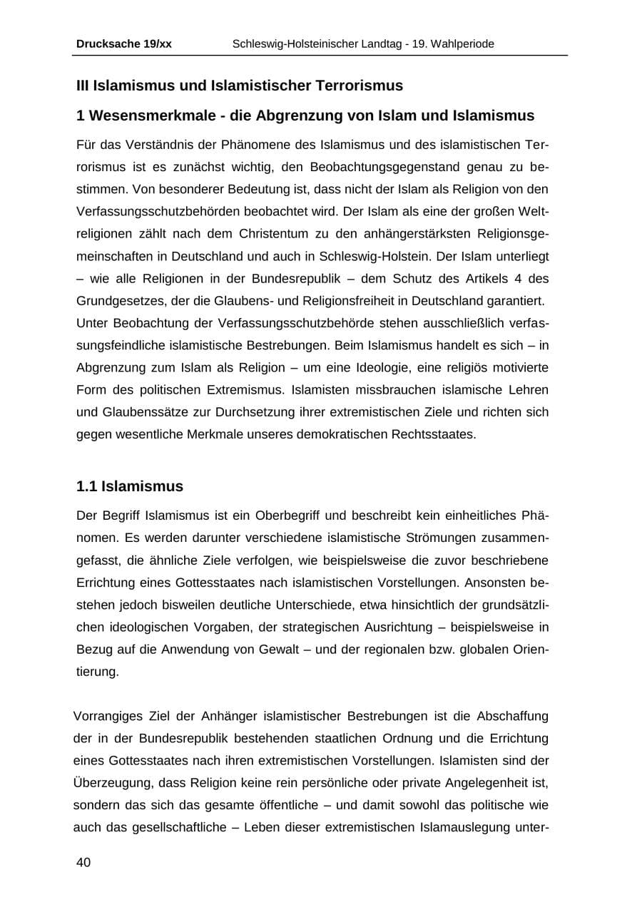 Seite 52 des Verfassungsschutzbericht 2018 Schleswig-Holstein