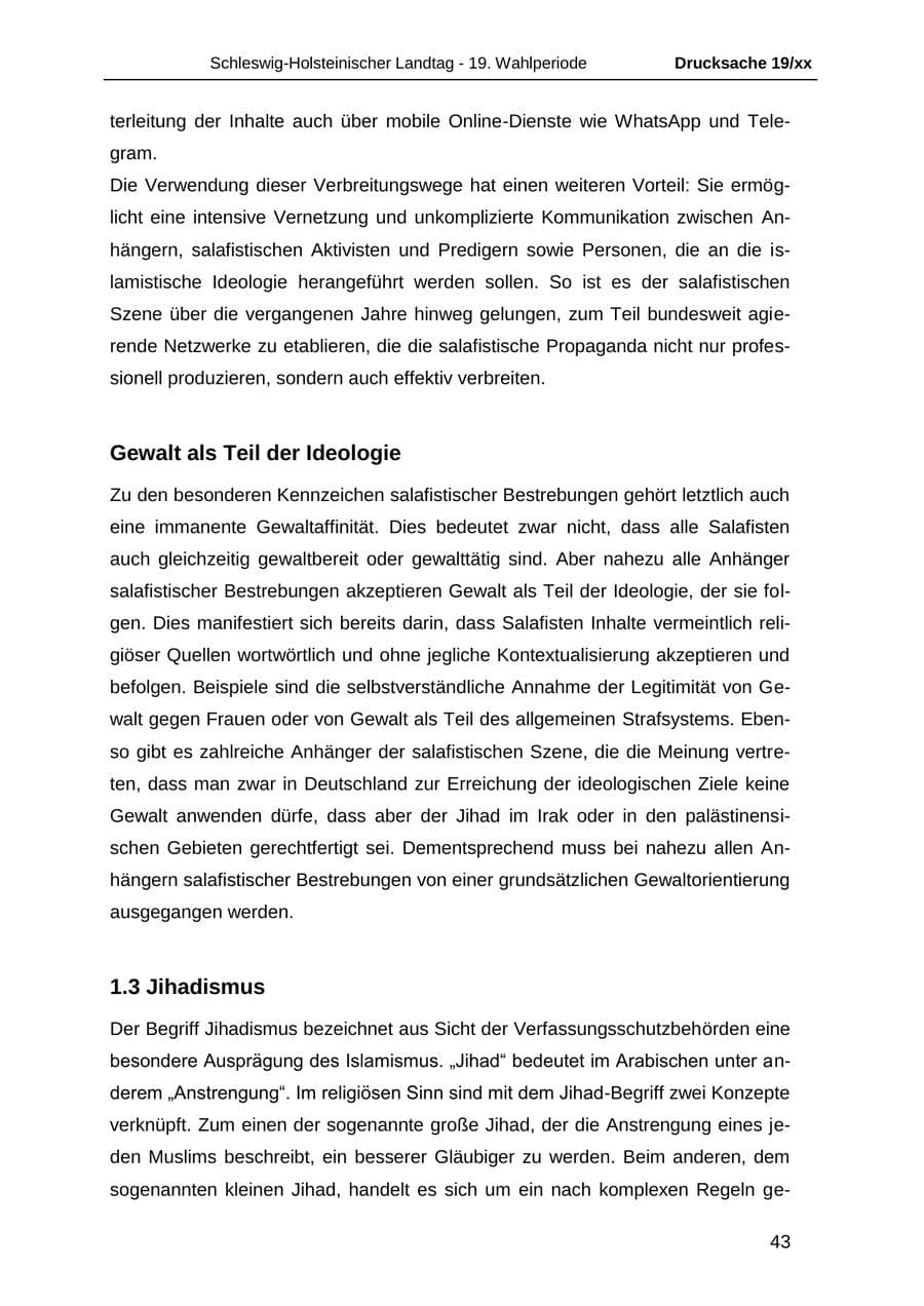 Seite 55 des Verfassungsschutzbericht 2018 Schleswig-Holstein