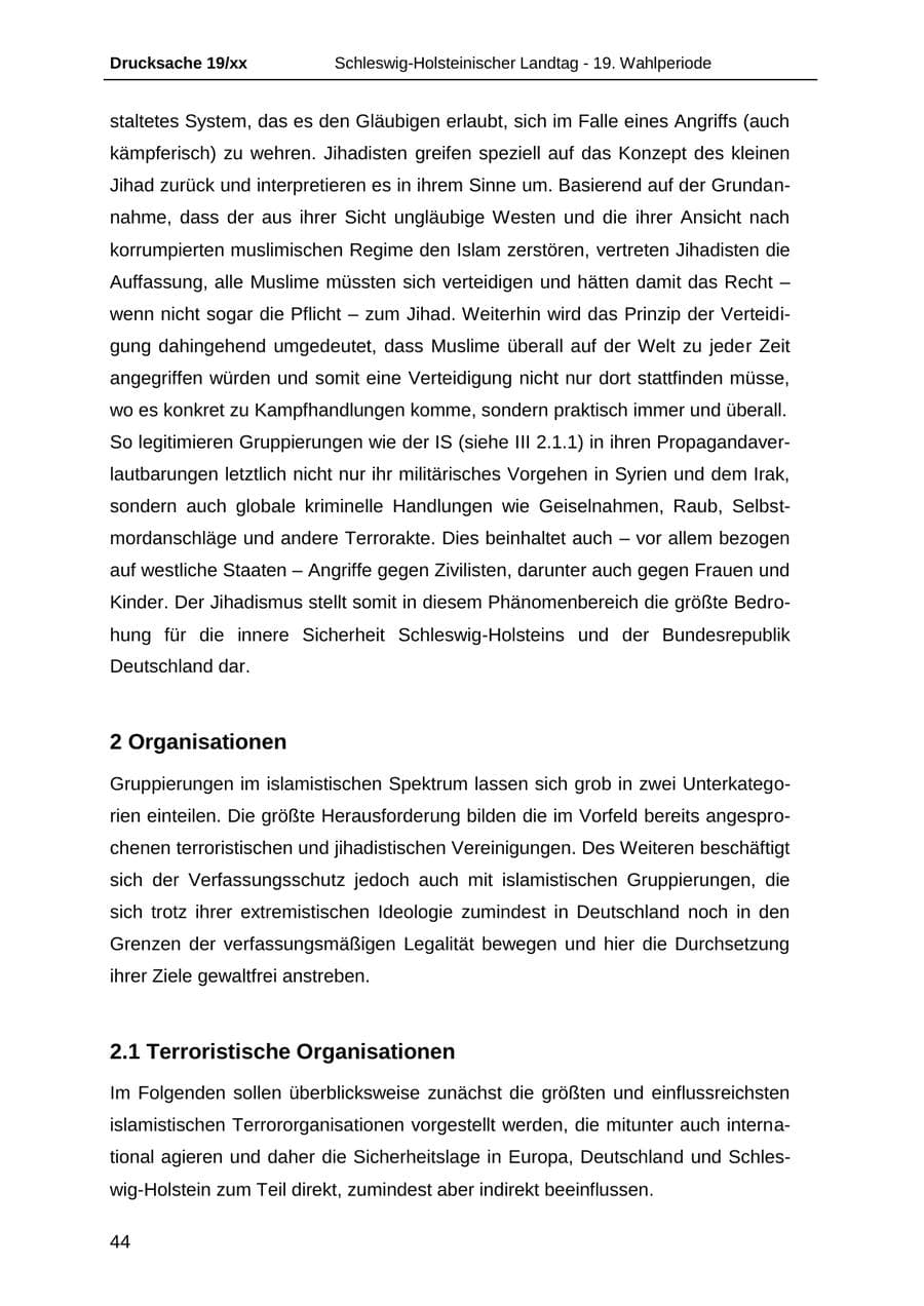 Seite 56 des Verfassungsschutzbericht 2018 Schleswig-Holstein
