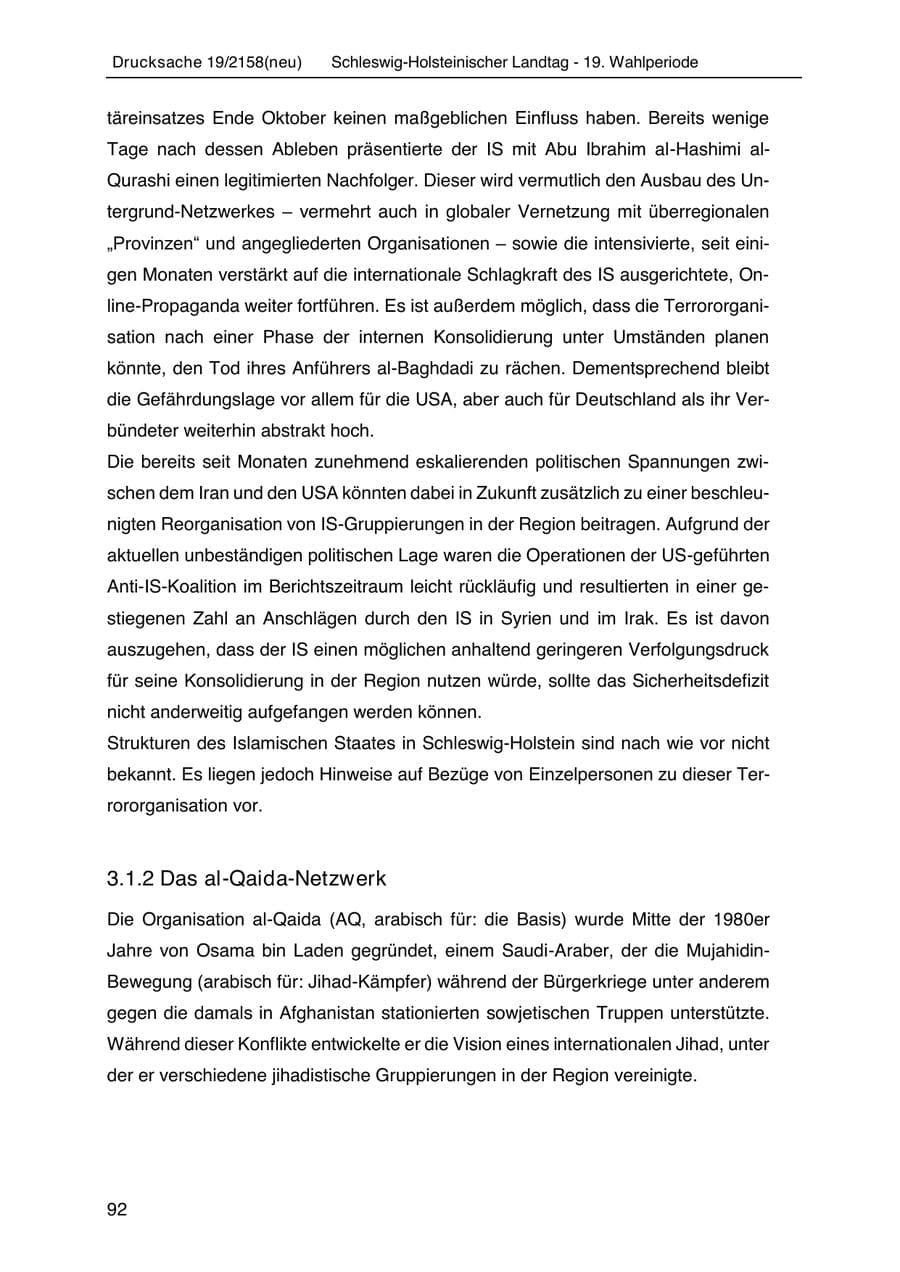 Seite 106 des Verfassungsschutzbericht 2019 Schleswig-Holstein