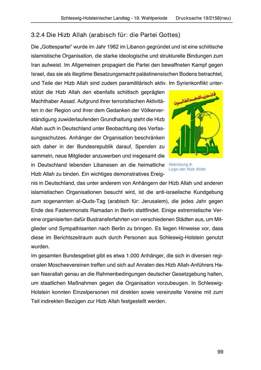 Seite 113 des Verfassungsschutzbericht 2019 Schleswig-Holstein