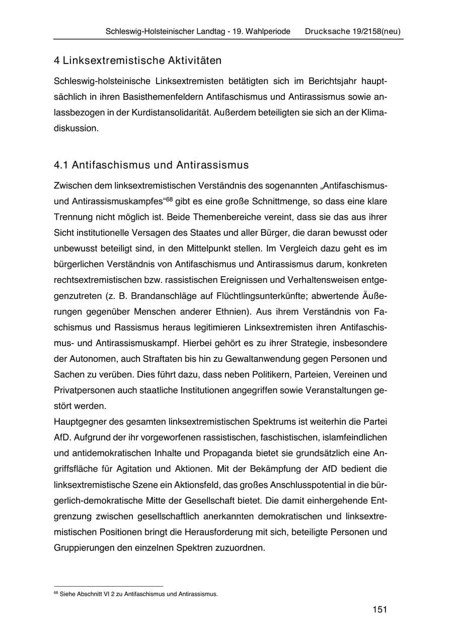 Seite 165 des Verfassungsschutzbericht 2019 Schleswig-Holstein