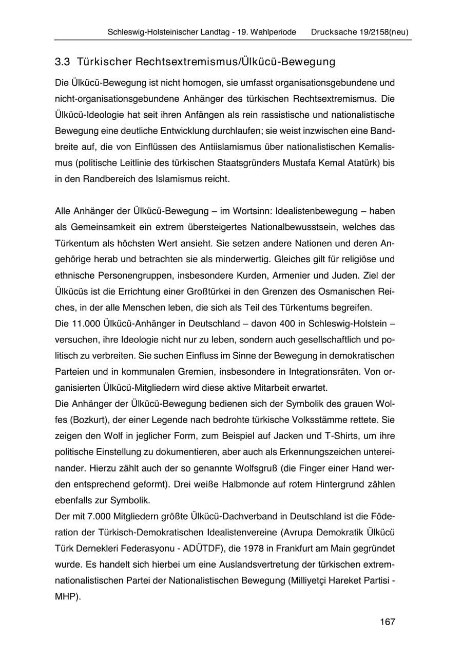 Seite 181 des Verfassungsschutzbericht 2019 Schleswig-Holstein