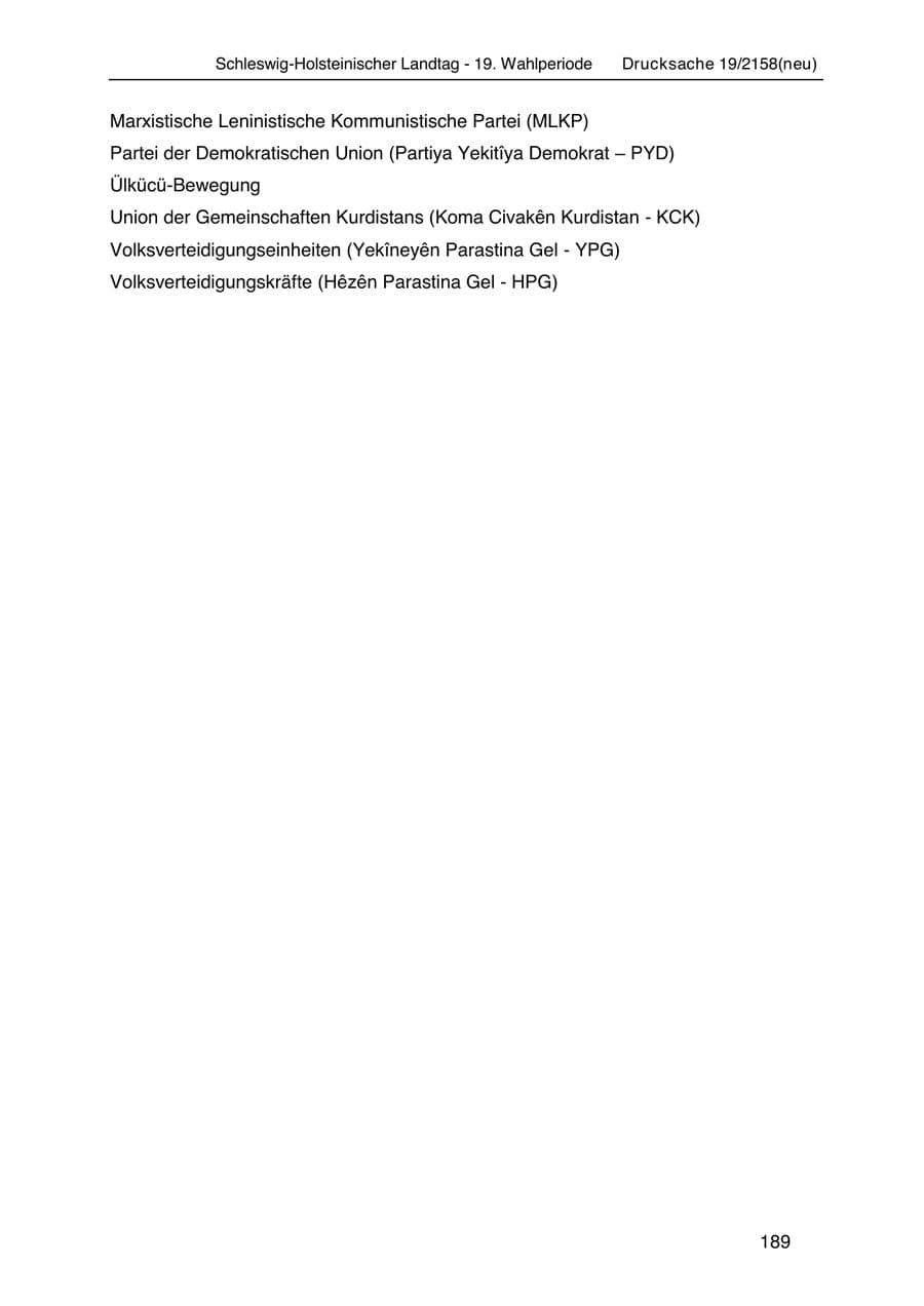 Seite 203 des Verfassungsschutzbericht 2019 Schleswig-Holstein