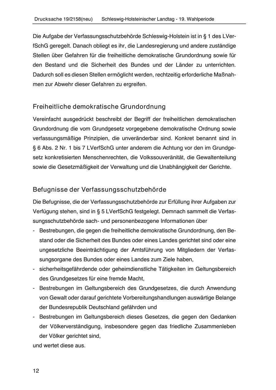 Seite 26 des Verfassungsschutzbericht 2019 Schleswig-Holstein