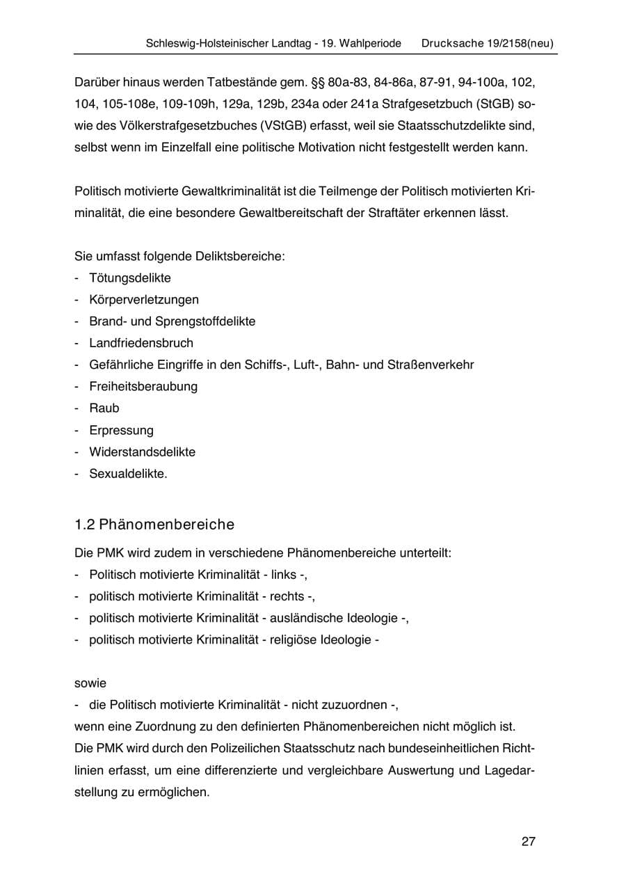 Seite 41 des Verfassungsschutzbericht 2019 Schleswig-Holstein