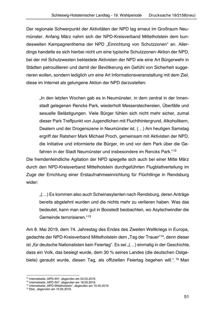 Seite 65 des Verfassungsschutzbericht 2019 Schleswig-Holstein