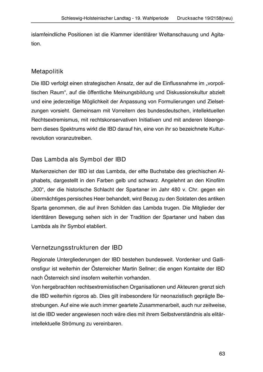 Seite 77 des Verfassungsschutzbericht 2019 Schleswig-Holstein